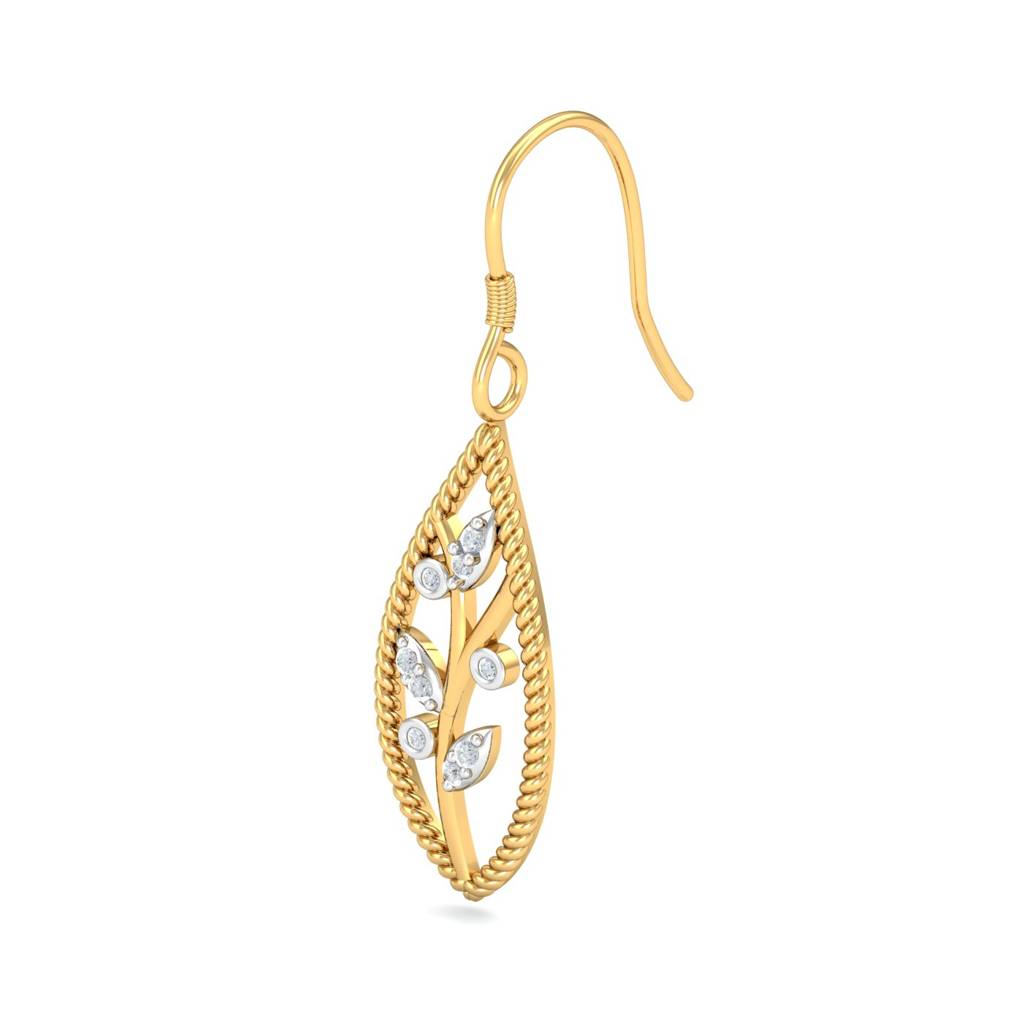 KuberBox 18K Yellow Gold Luisa Chic Hoop Earrings