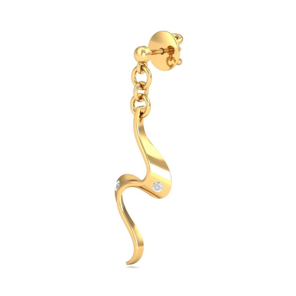 KuberBox 18K Yellow Gold Simona Wavy Dangling Earrings