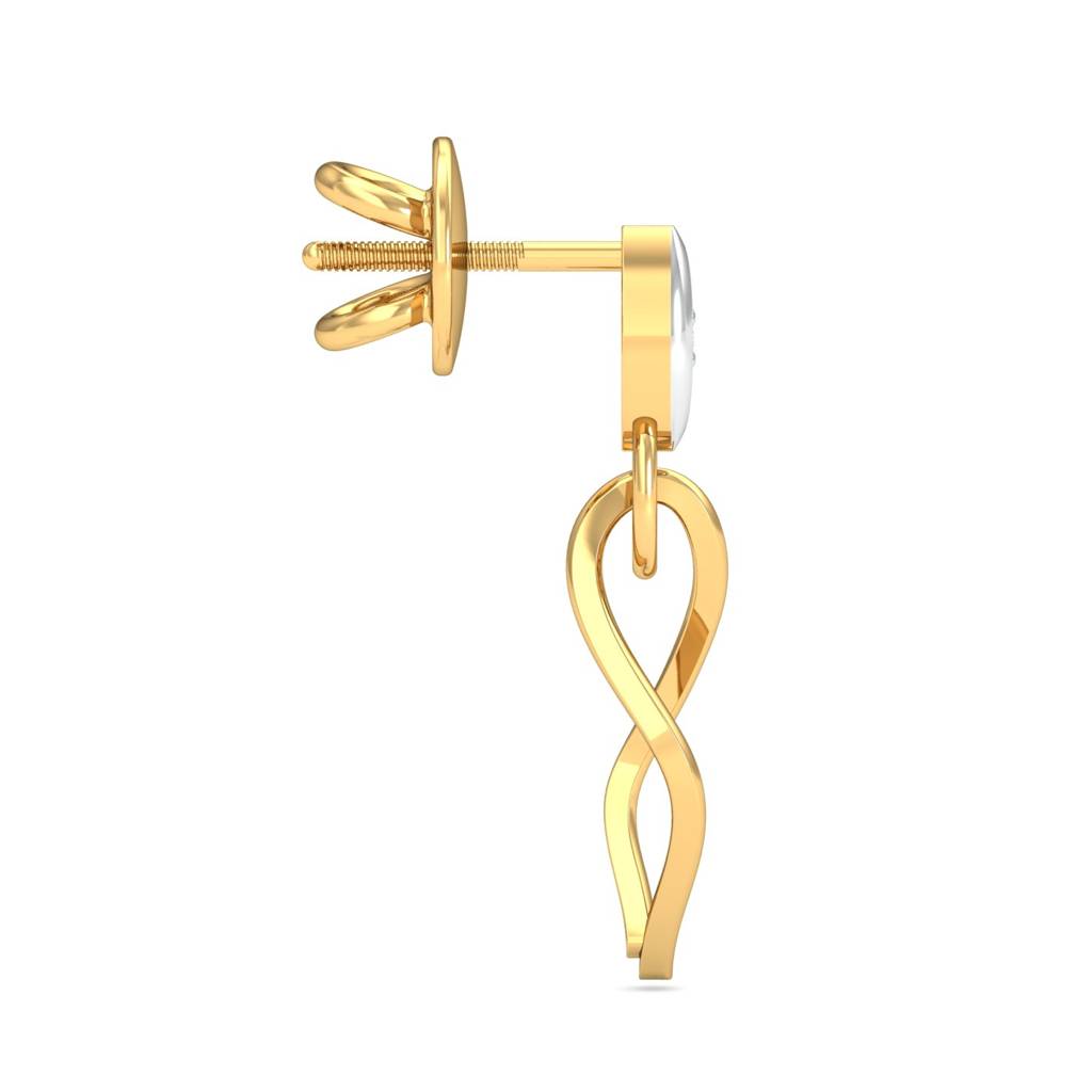 KuberBox 18K Yellow Gold Camilla Beauty Dangling Earrings