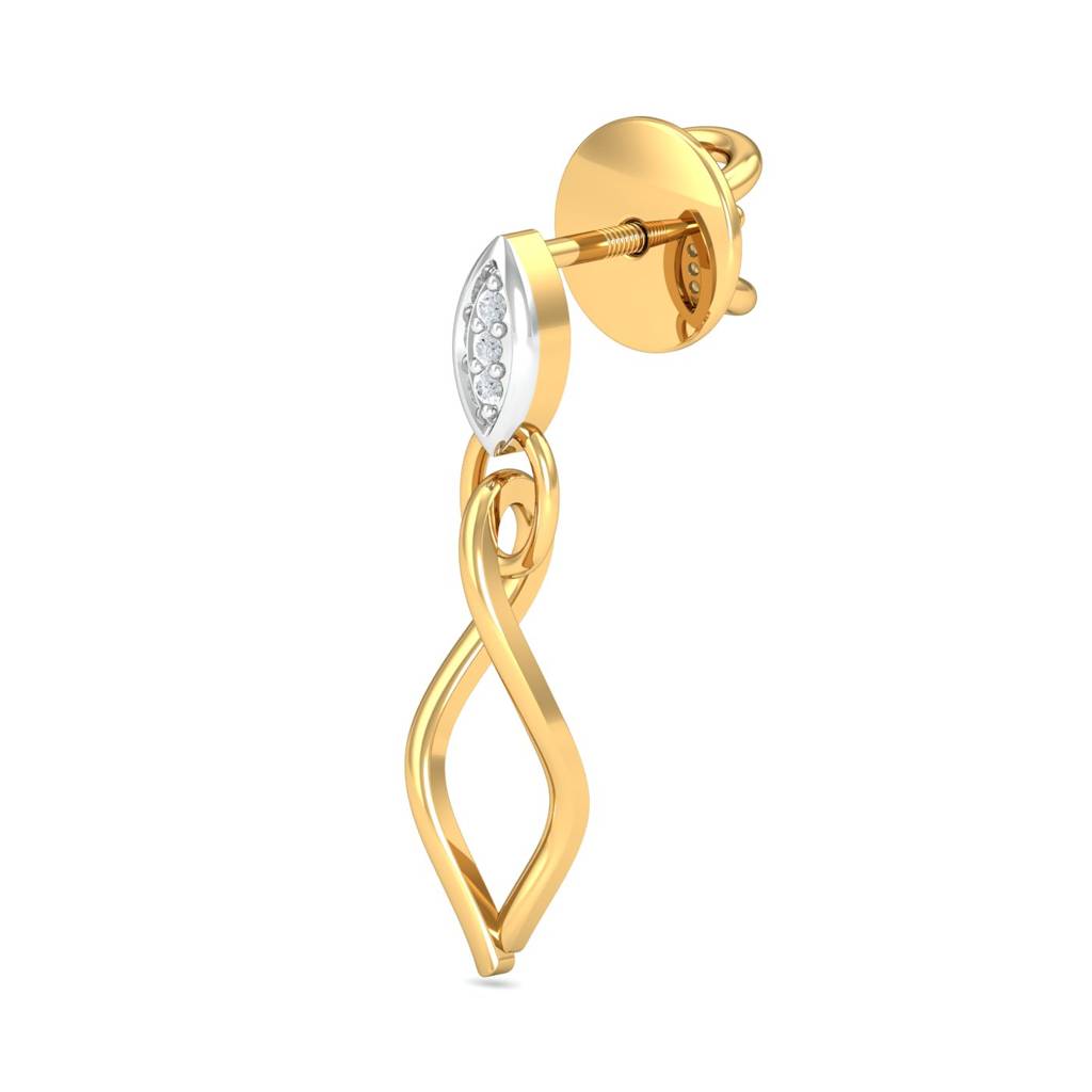 KuberBox 18K Yellow Gold Camilla Beauty Dangling Earrings