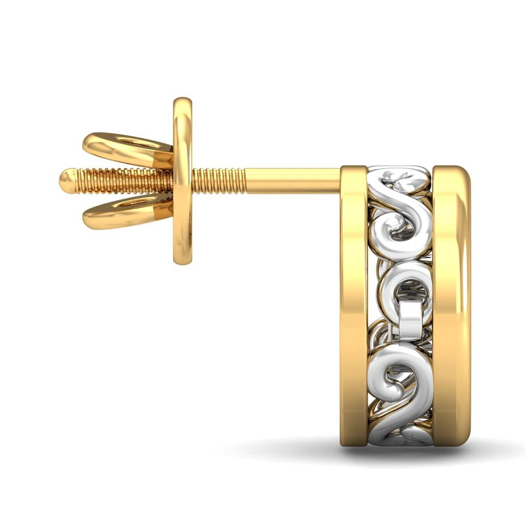 KuberBox 18K Yellow Gold Daphne Solitaire Stud Earrings