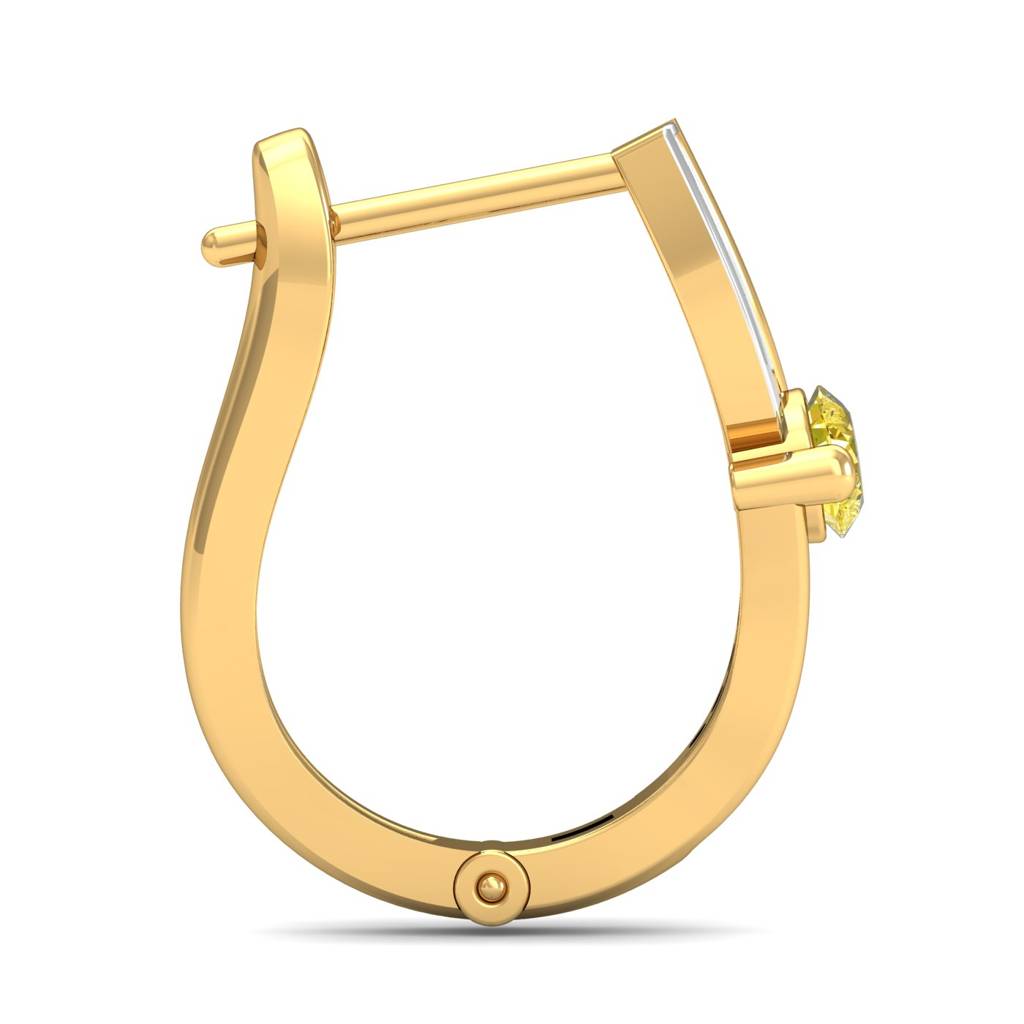 KuberBox 18K Yellow Gold Claudia Sapphire Hoops