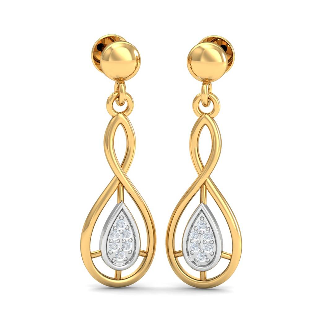 KuberBox 18K Yellow Gold Kiera Drop Earrings