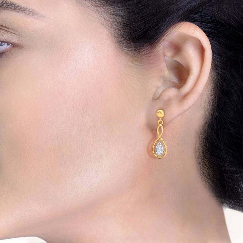 KuberBox 18K Yellow Gold Kiera Drop Earrings