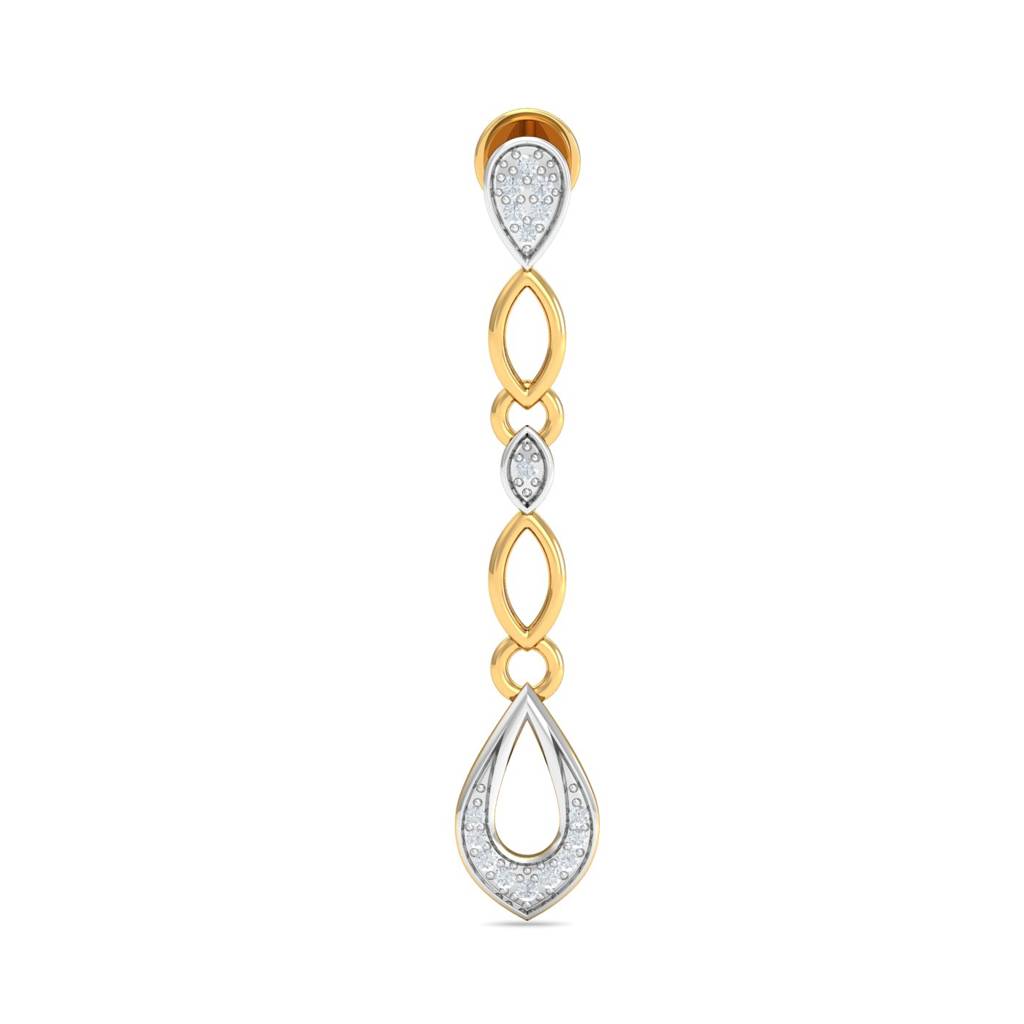 KuberBox 18K Yellow Gold Lola Sleek Dangle Earrings