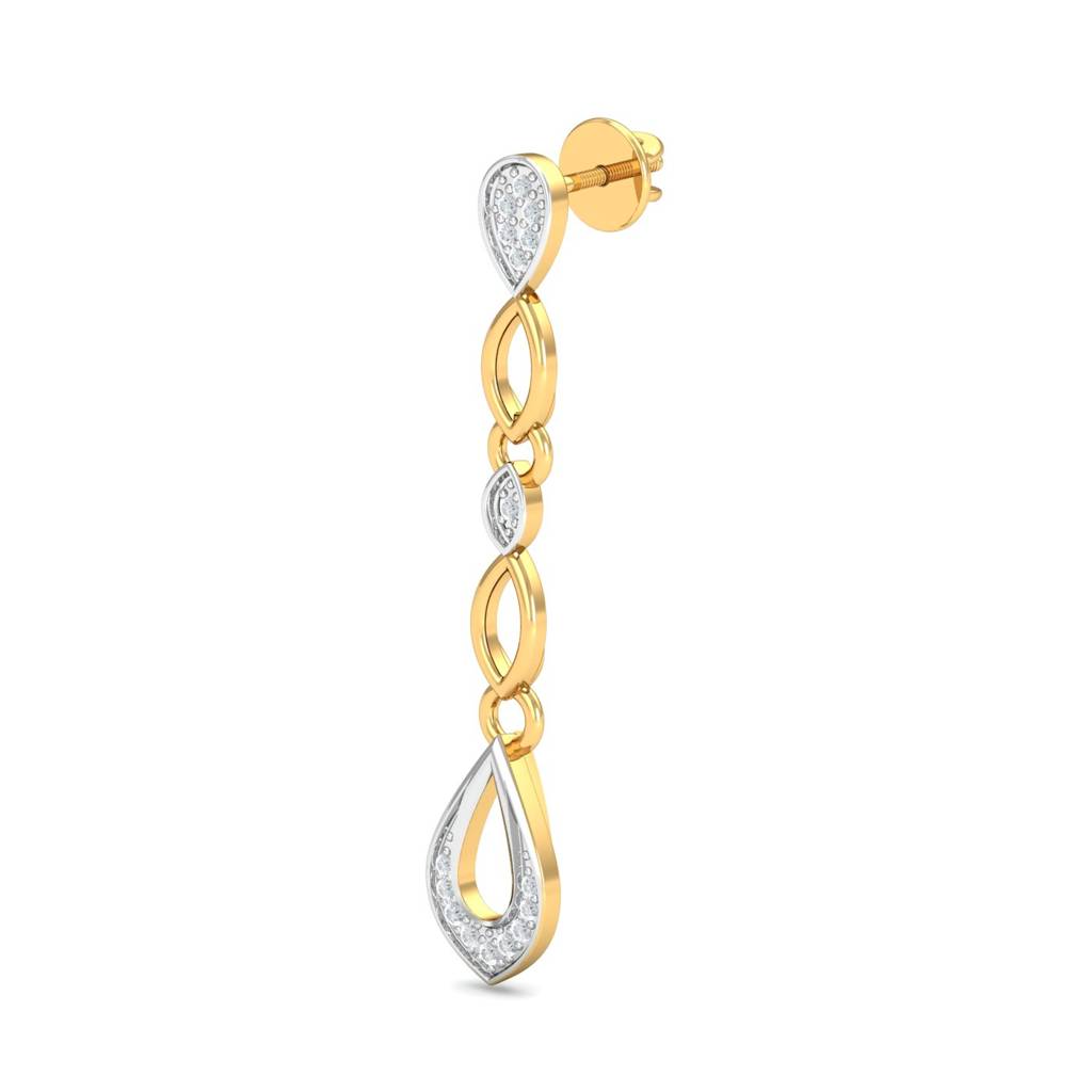 KuberBox 18K Yellow Gold Lola Sleek Dangle Earrings