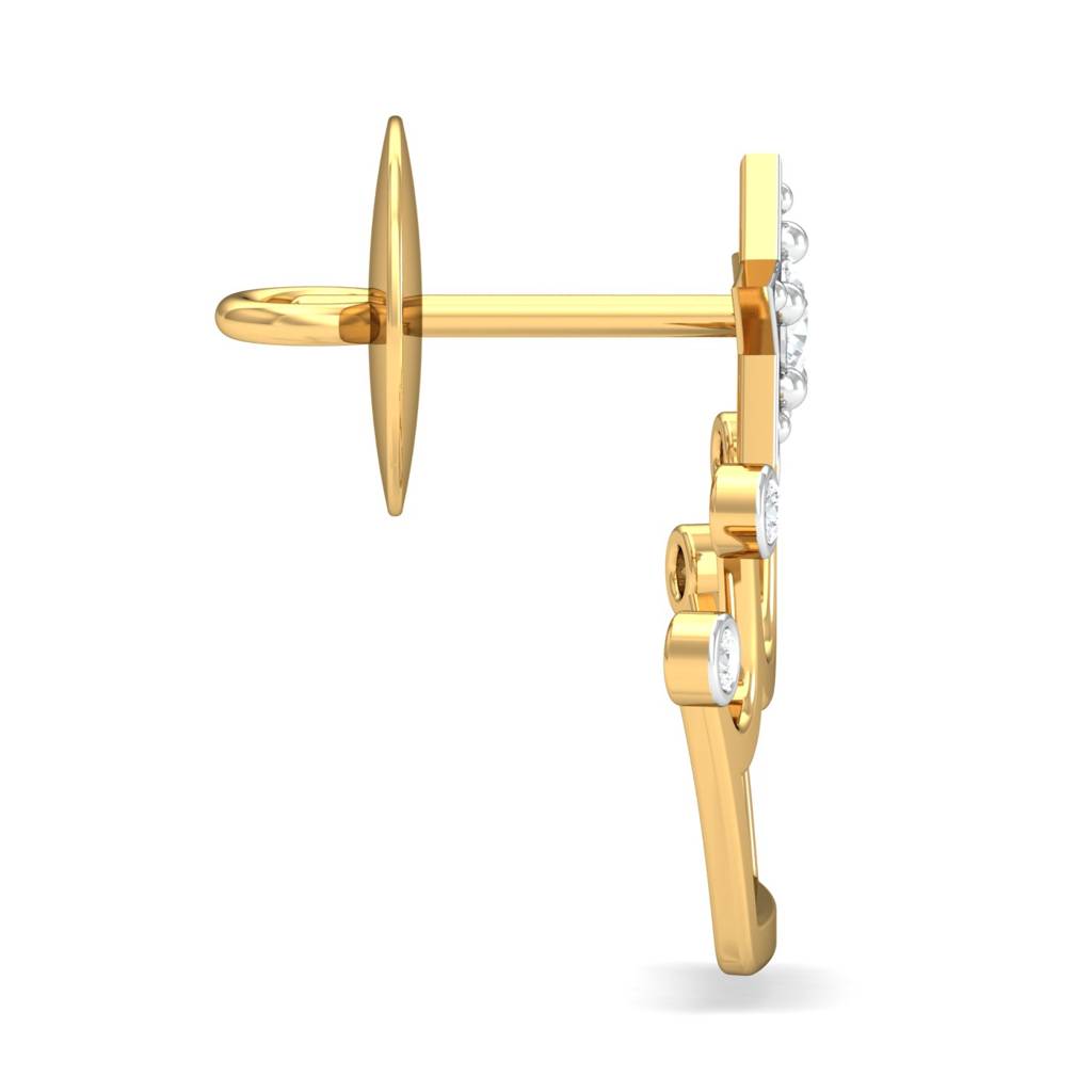 KuberBox 18K Yellow Gold Leonoe Stud Earrings