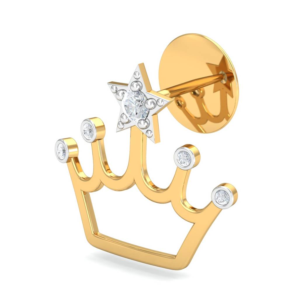 KuberBox 18K Yellow Gold Leonoe Stud Earrings