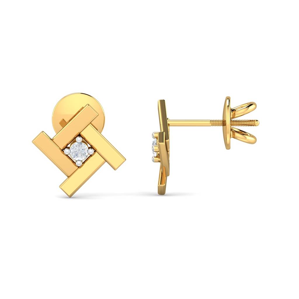 KuberBox 18K Yellow Gold Livia Stud Earrings