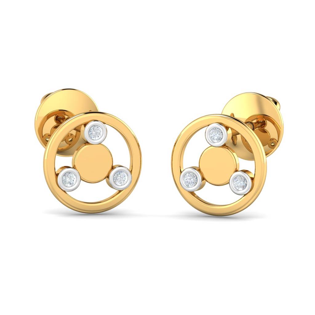 KuberBox 18K Yellow Gold Marilla Stud Earrings