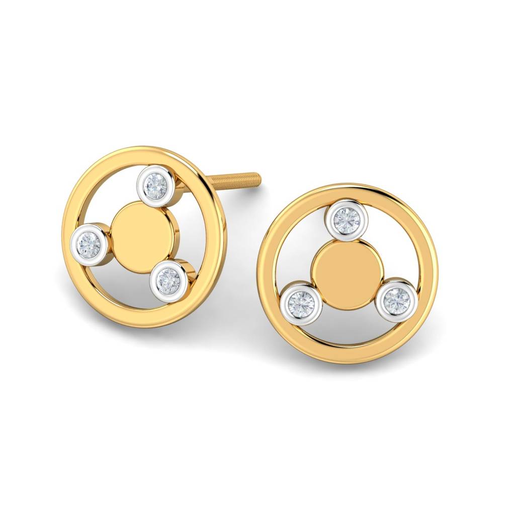 KuberBox 18K Yellow Gold Marilla Stud Earrings