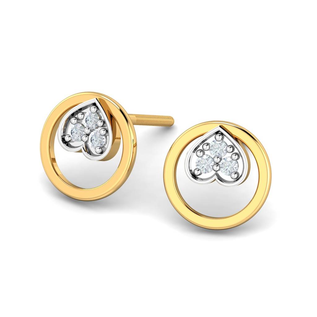 KuberBox 18K Yellow Gold Priscilla Stud Earrings