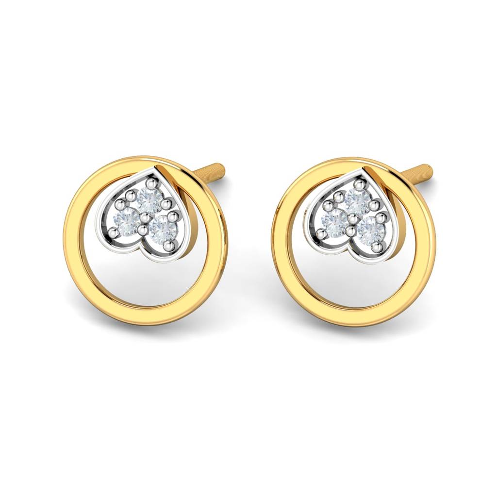 KuberBox 18K Yellow Gold Priscilla Stud Earrings