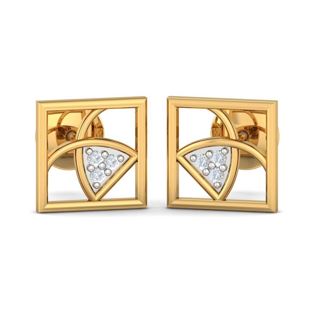 KuberBox 18K Yellow Gold Tatiana Stud Earrings