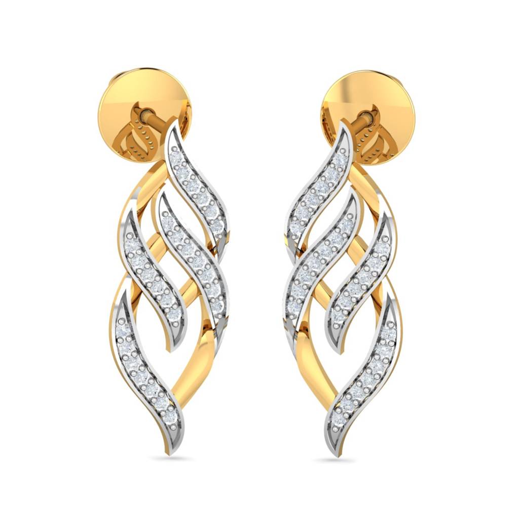 KuberBox 18K Yellow Gold Aysel Earrings