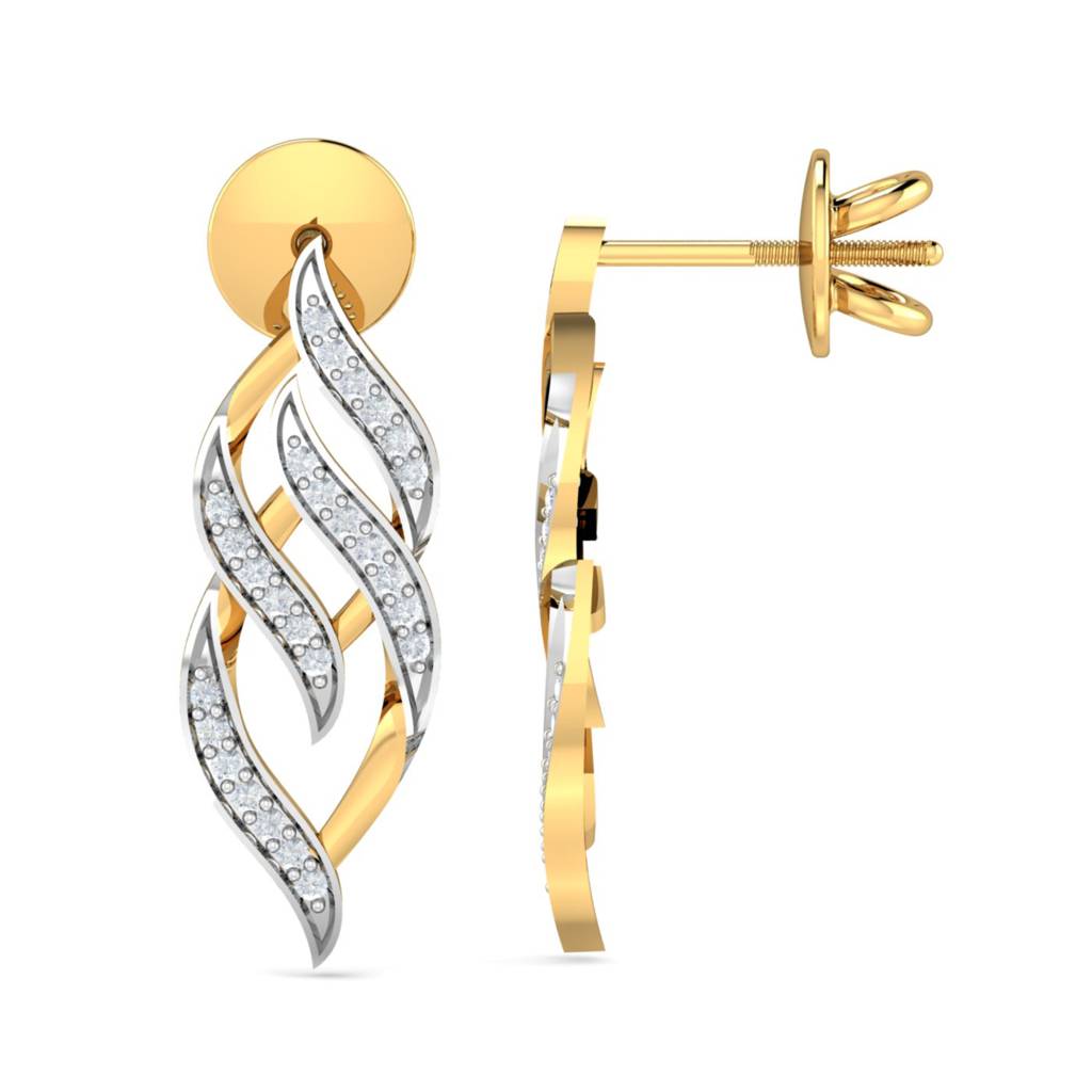 KuberBox 18K Yellow Gold Aysel Earrings