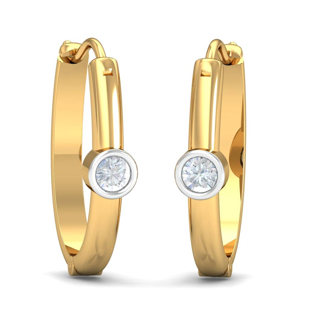 KuberBox 18K Yellow Gold Canan Hoop Earrings