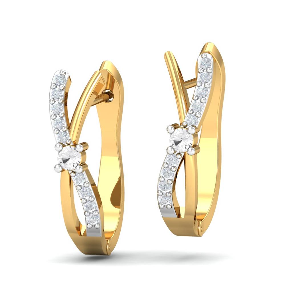 KuberBox 18K Yellow Gold Ceren Hoops Earrings