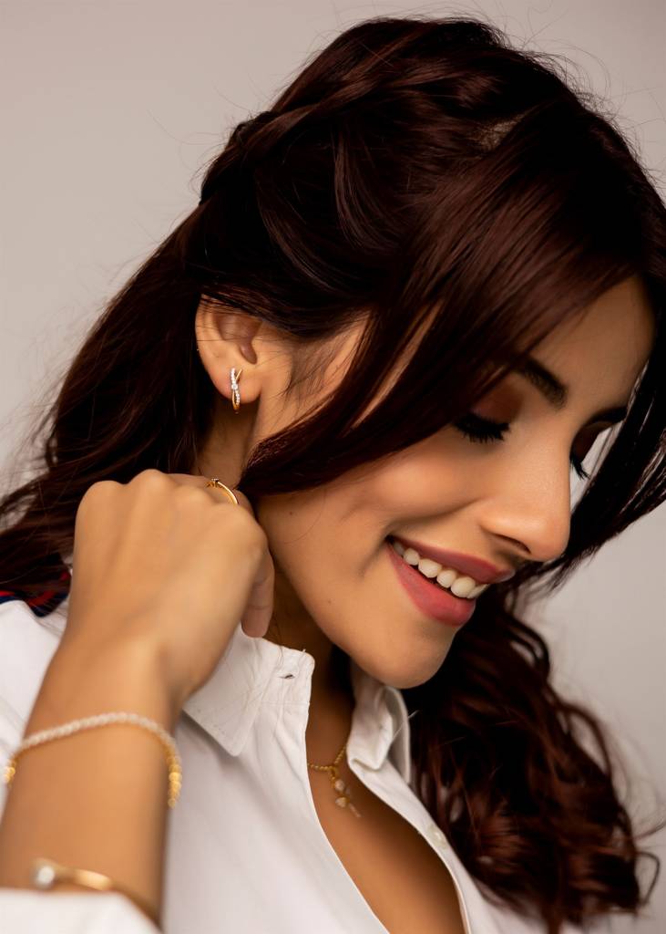 KuberBox 18K Yellow Gold Ceren Hoops Earrings