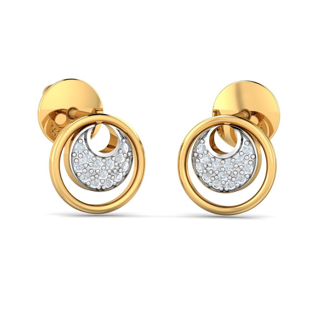 KuberBox 18K Yellow Gold Derya Stud Earrings