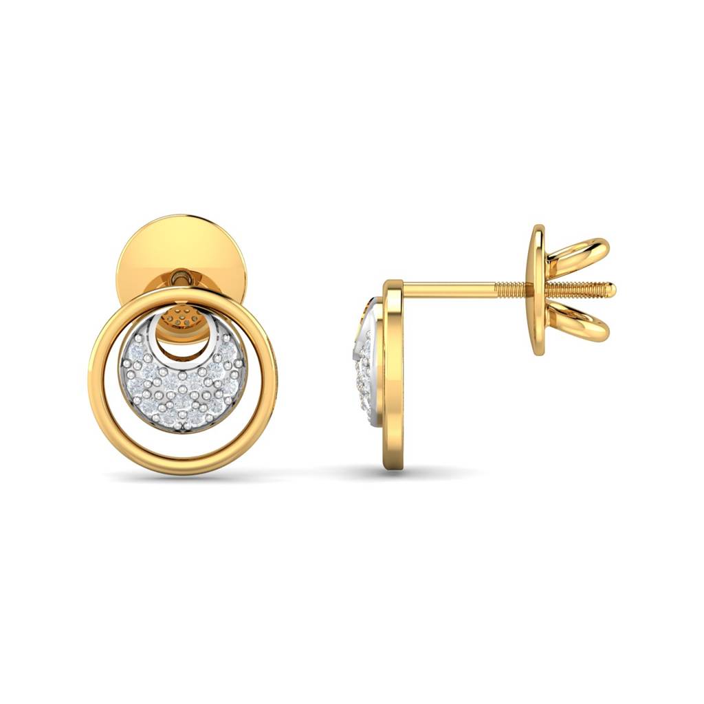 KuberBox 18K Yellow Gold Derya Stud Earrings