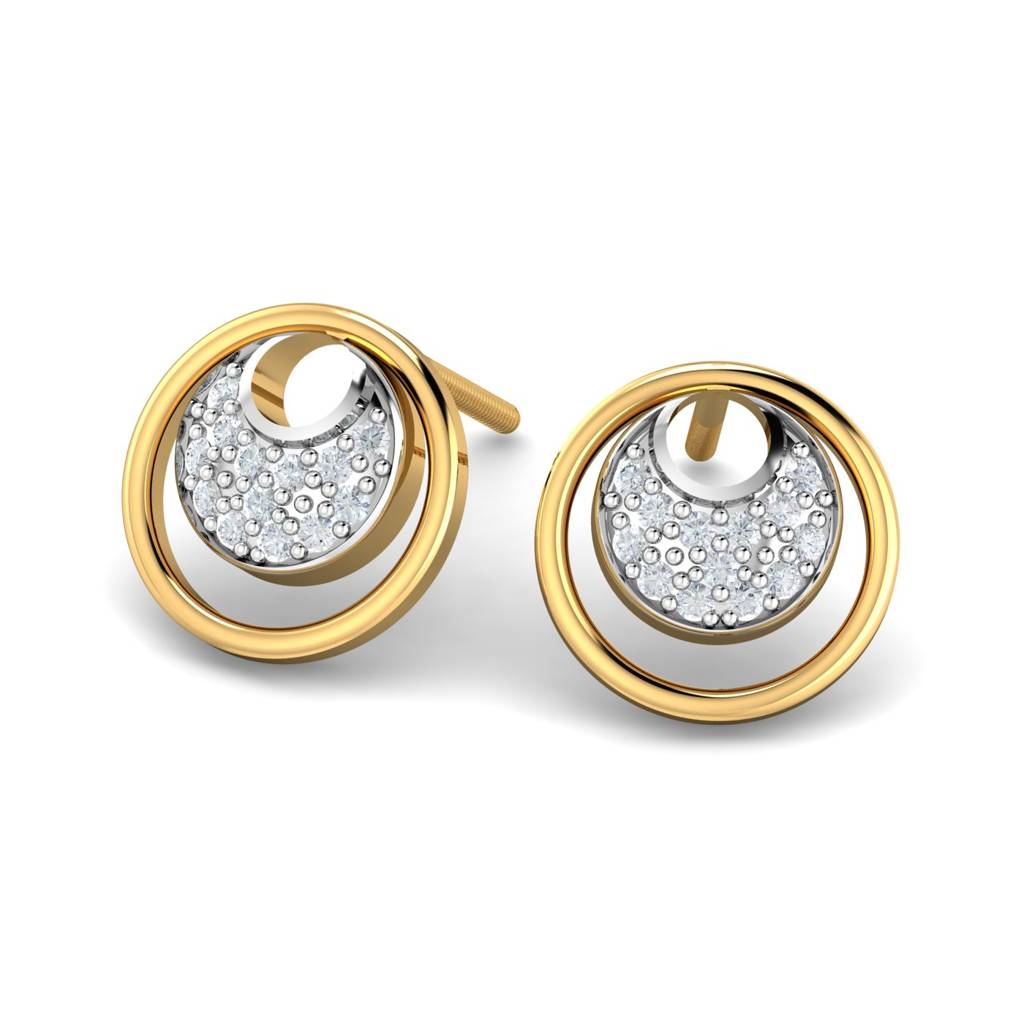 KuberBox 18K Yellow Gold Derya Stud Earrings