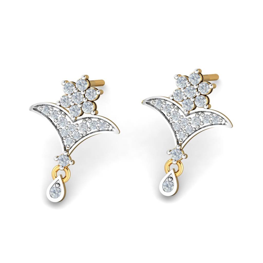 KuberBox 18K Yellow Gold Duygu Stud Earrings