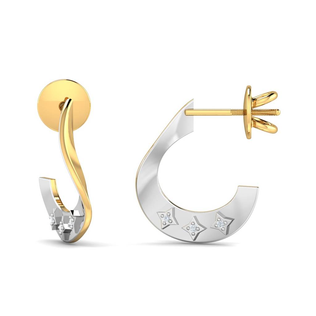 KuberBox 18K Yellow Gold Atara Stud Earrings