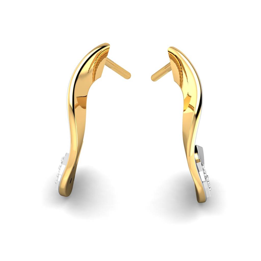 KuberBox 18K Yellow Gold Atara Stud Earrings