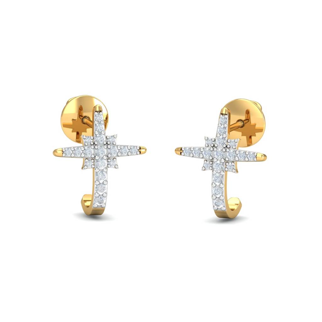 KuberBox 18K Yellow Gold Asuka J-Hoop Earrings