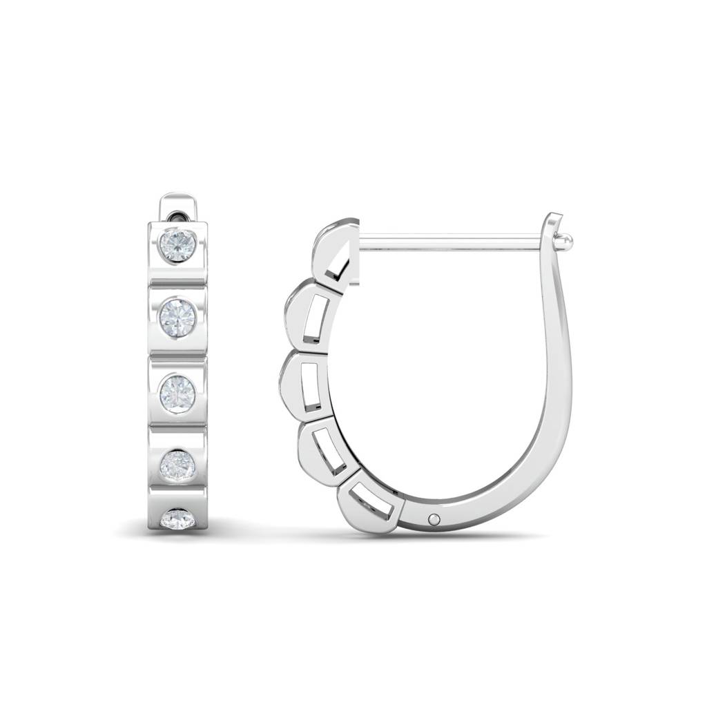 KuberBox 18K White Gold Rebekah Hoops