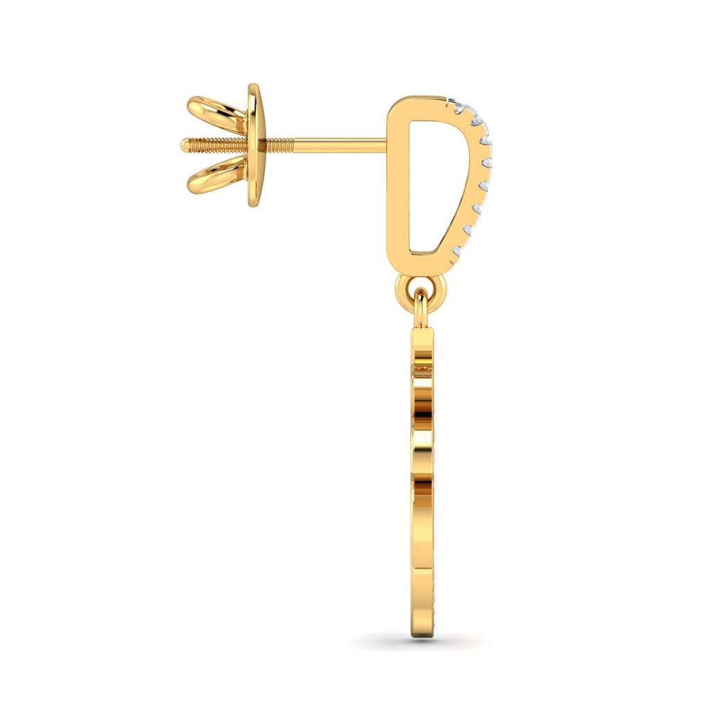 KuberBox 18K Yellow Gold Rang-Chakra Drop Earrings