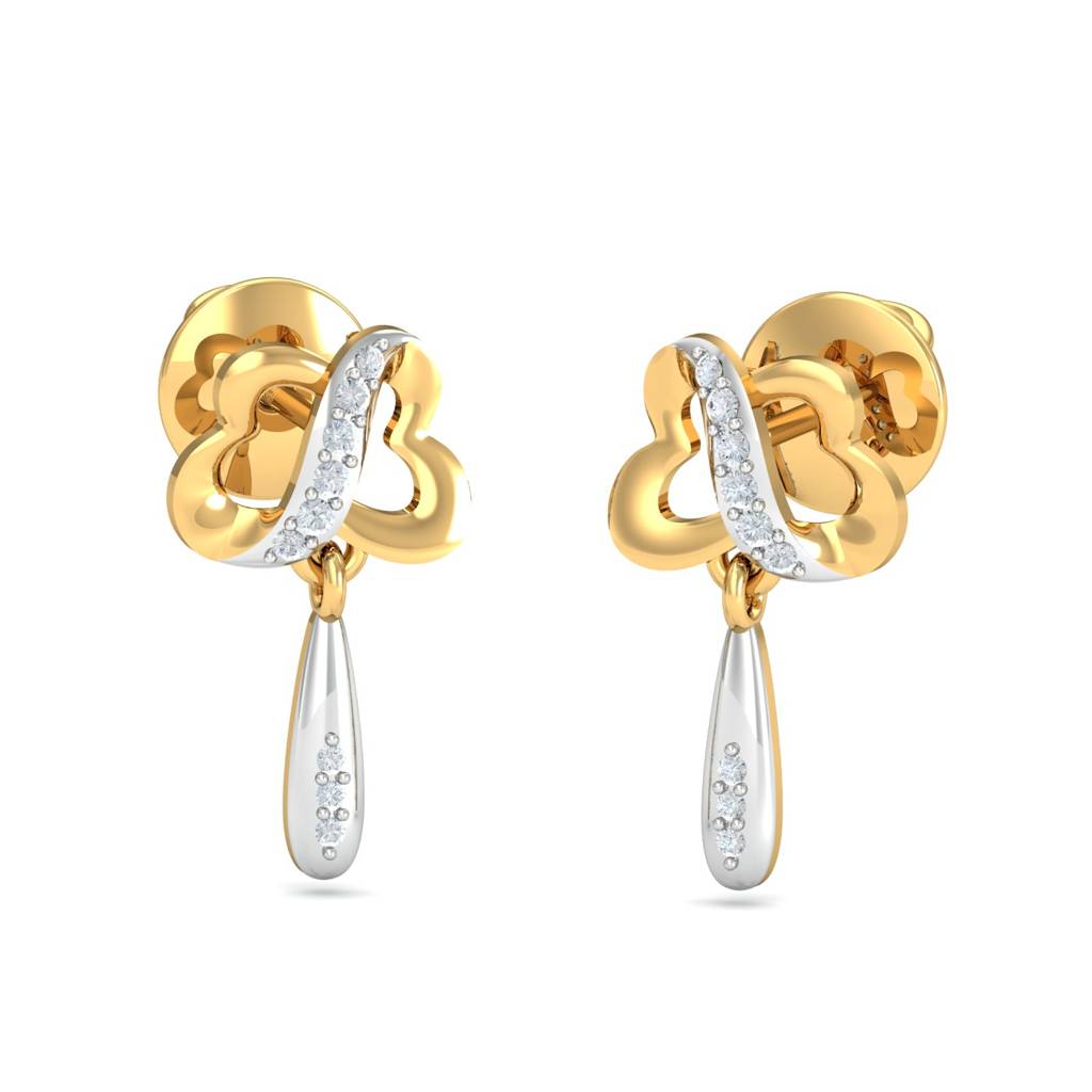 KuberBox 18K Yellow Gold Serene Droplet Earrings