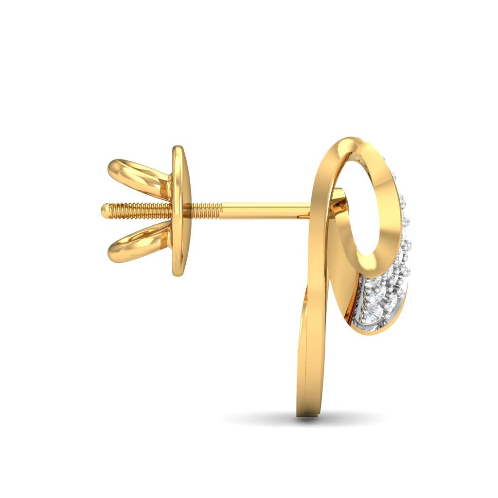 KuberBox 18K Yellow Gold Fiesta Enamel Stud Earrings