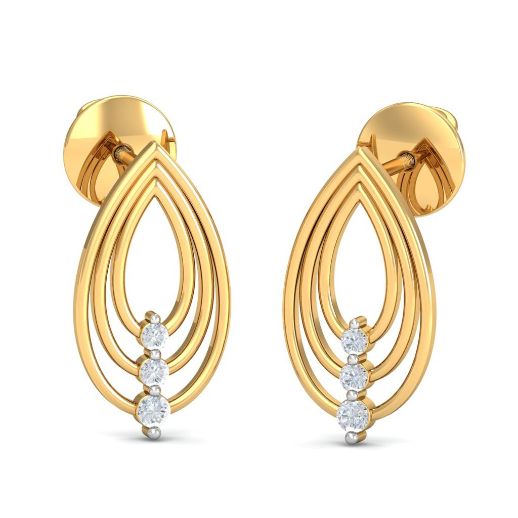 KuberBox 18K Yellow Gold Talisman Earrings