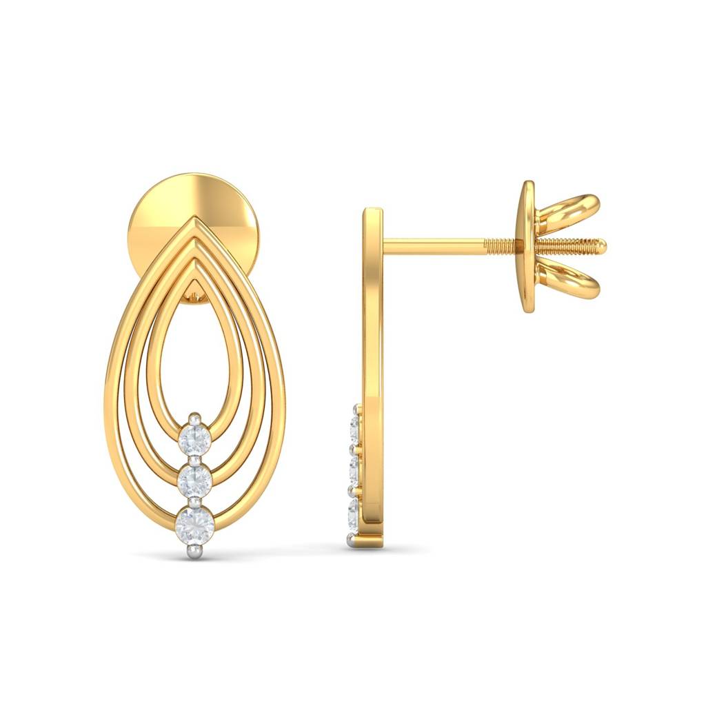 KuberBox 18K Yellow Gold Talisman Earrings