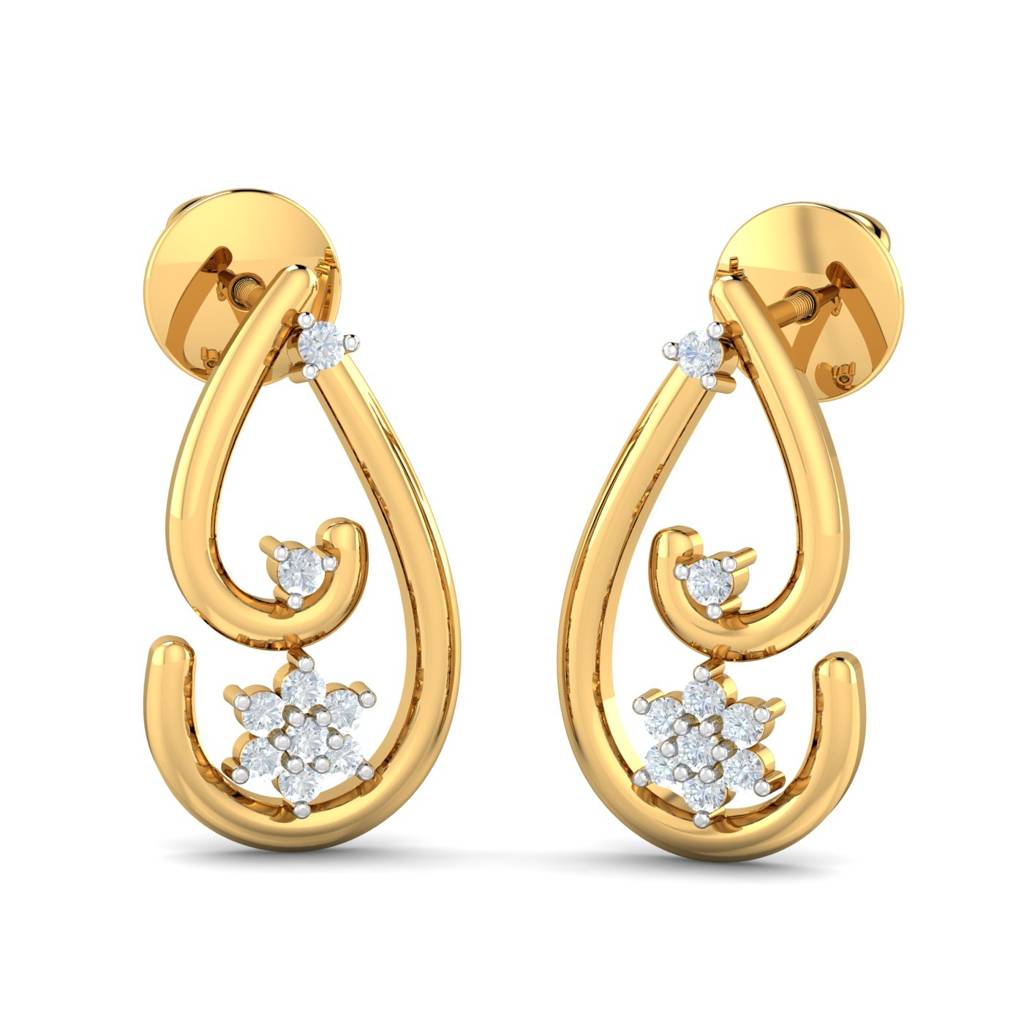 KuberBox 18K Yellow Gold Adebowale Stud Earrings