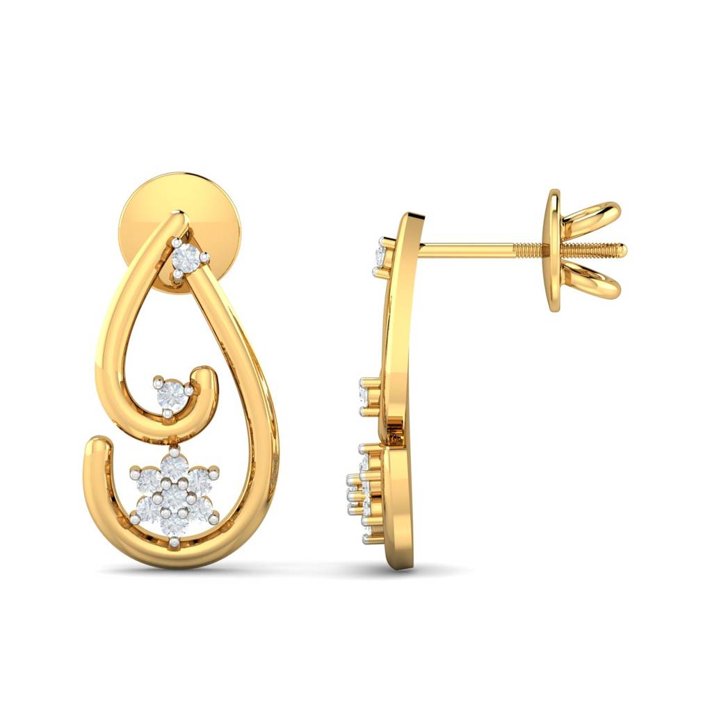 KuberBox 18K Yellow Gold Adebowale Stud Earrings