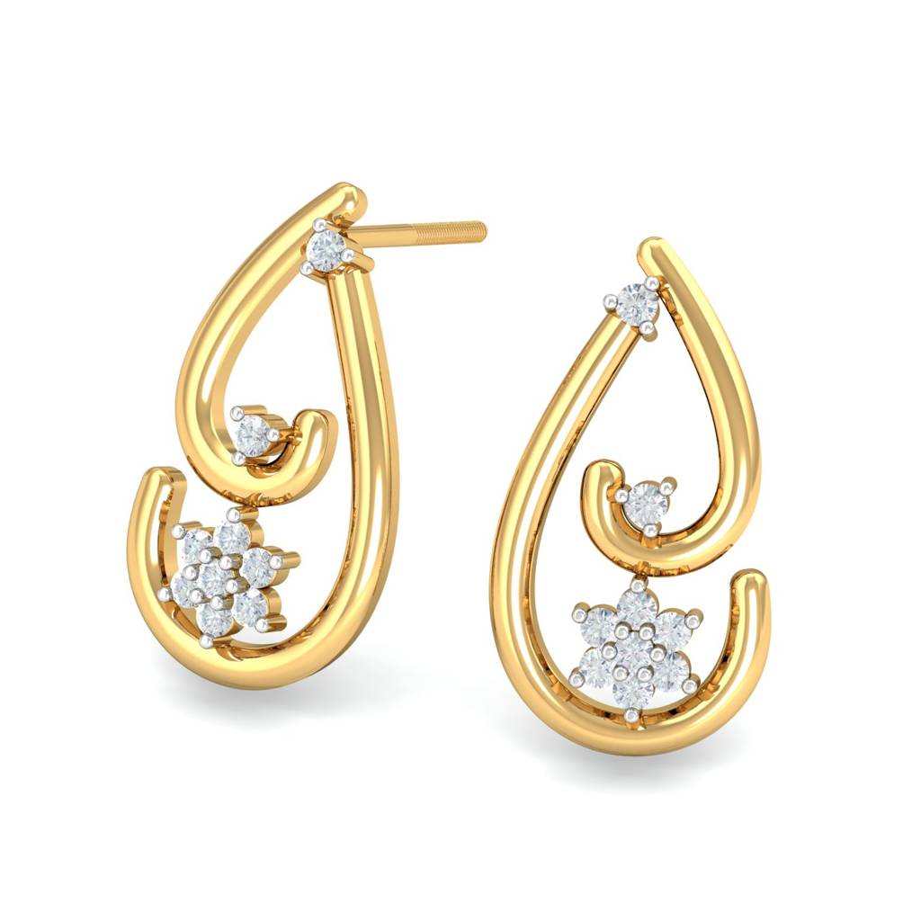KuberBox 18K Yellow Gold Adebowale Stud Earrings