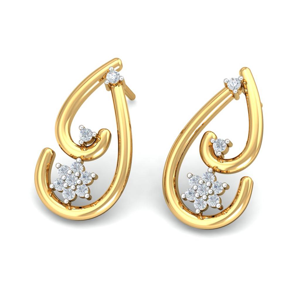 KuberBox 18K Yellow Gold Adebowale Stud Earrings