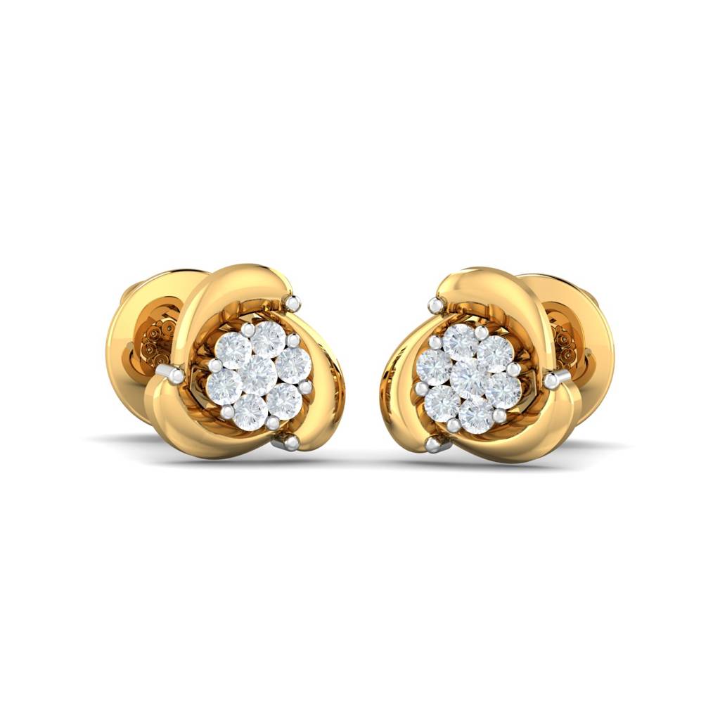 KuberBox 18K Yellow Gold Afolabi Stud Earrings