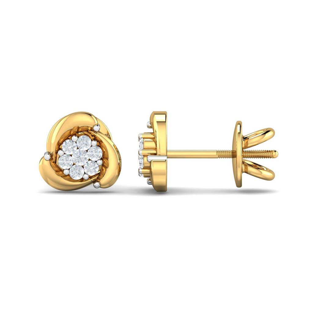 KuberBox 18K Yellow Gold Afolabi Stud Earrings