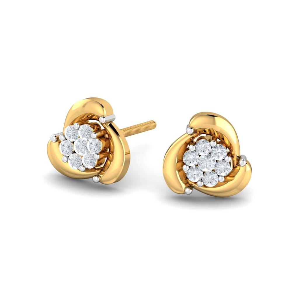 KuberBox 18K Yellow Gold Afolabi Stud Earrings