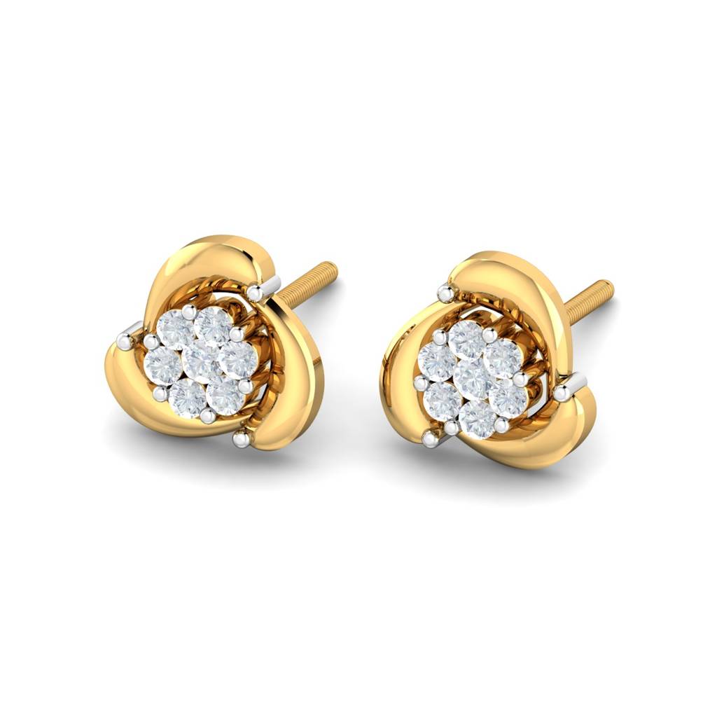 KuberBox 18K Yellow Gold Afolabi Stud Earrings