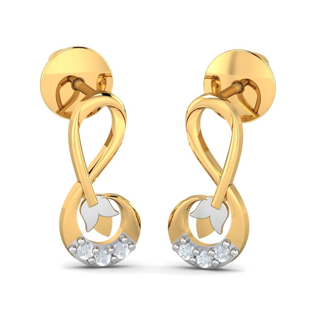 KuberBox 18K Yellow Gold Aamina Blossom Earrings