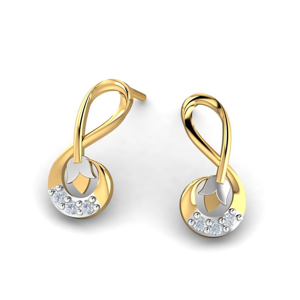 KuberBox 18K Yellow Gold Aamina Blossom Earrings