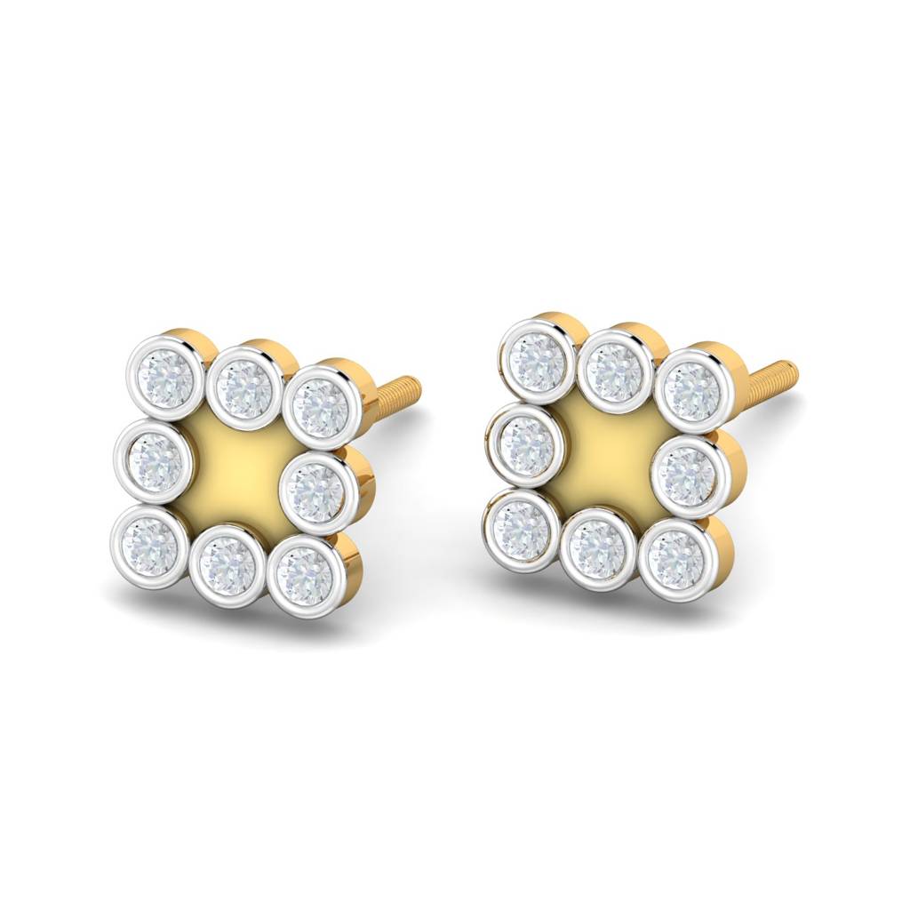 KuberBox 18K Yellow Gold Laura Enamel Earrings