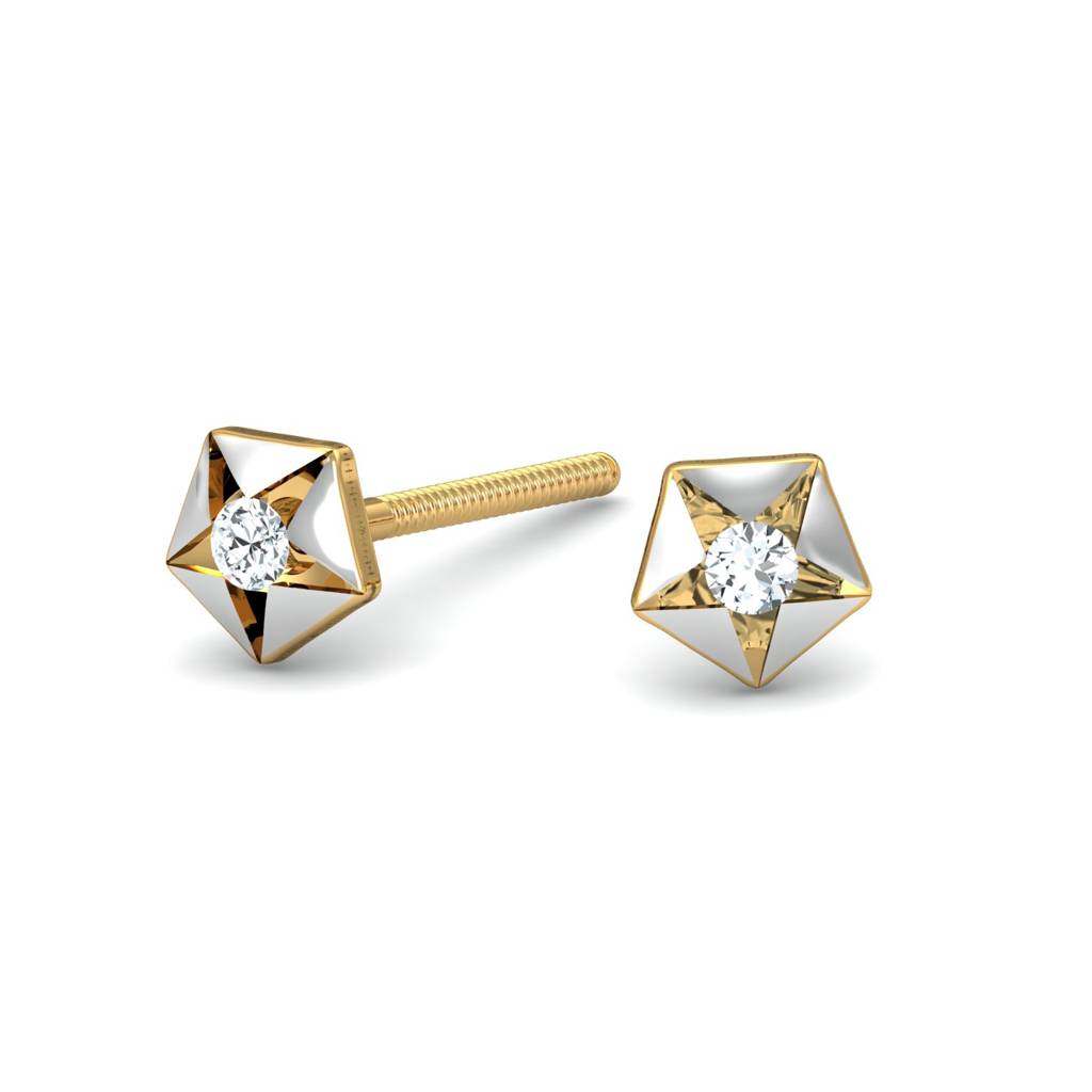 KuberBox 18K Yellow Gold Luminary Earrings