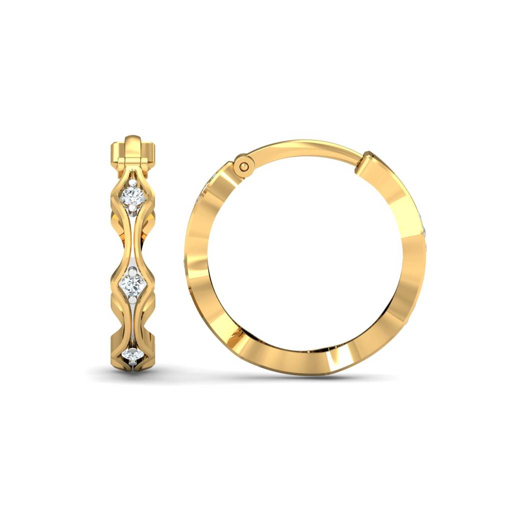 KuberBox 18K Yellow Gold Varietal Hoop Earrings