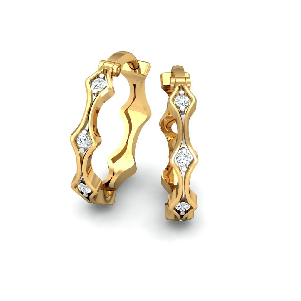 KuberBox 18K Yellow Gold Varietal Hoop Earrings